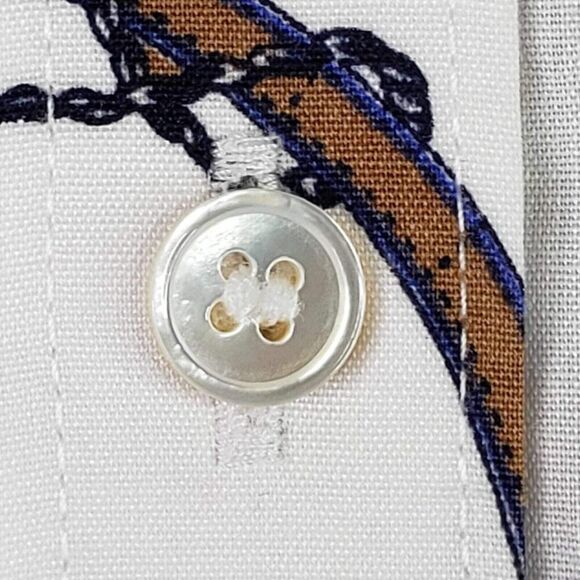 Talbots Button Up Shirt Womens Size 16 White Equestrian Collared No Iron XL - Picture 5 of 10